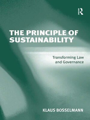 cover image of The Principle of Sustainability